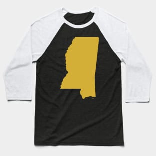 Messissippi state map Baseball T-Shirt